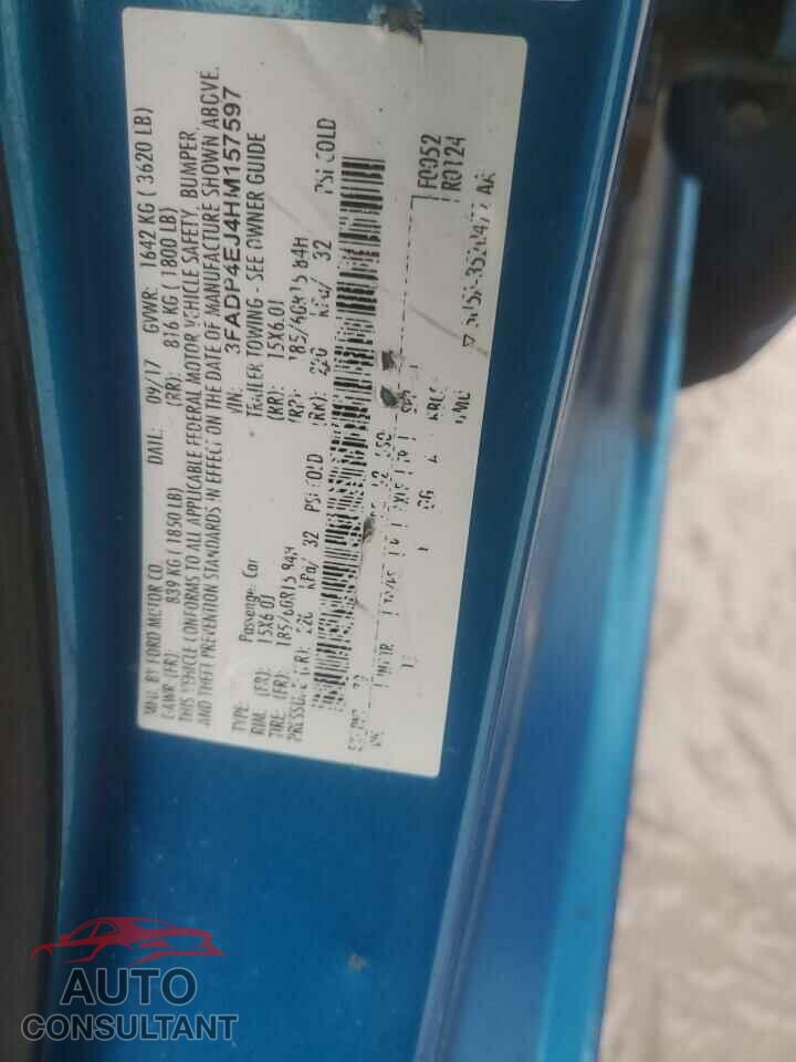FORD FIESTA 2017 - 3FADP4EJ4HM157597
