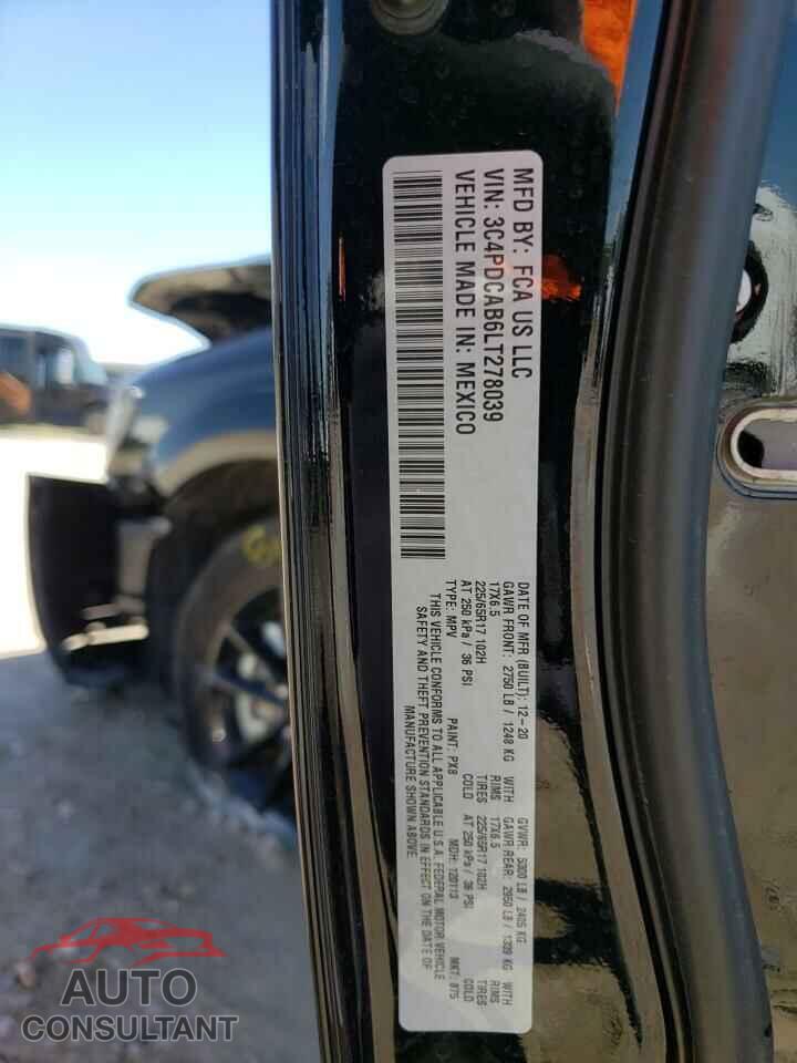 DODGE JOURNEY 2020 - 3C4PDCAB6LT278039