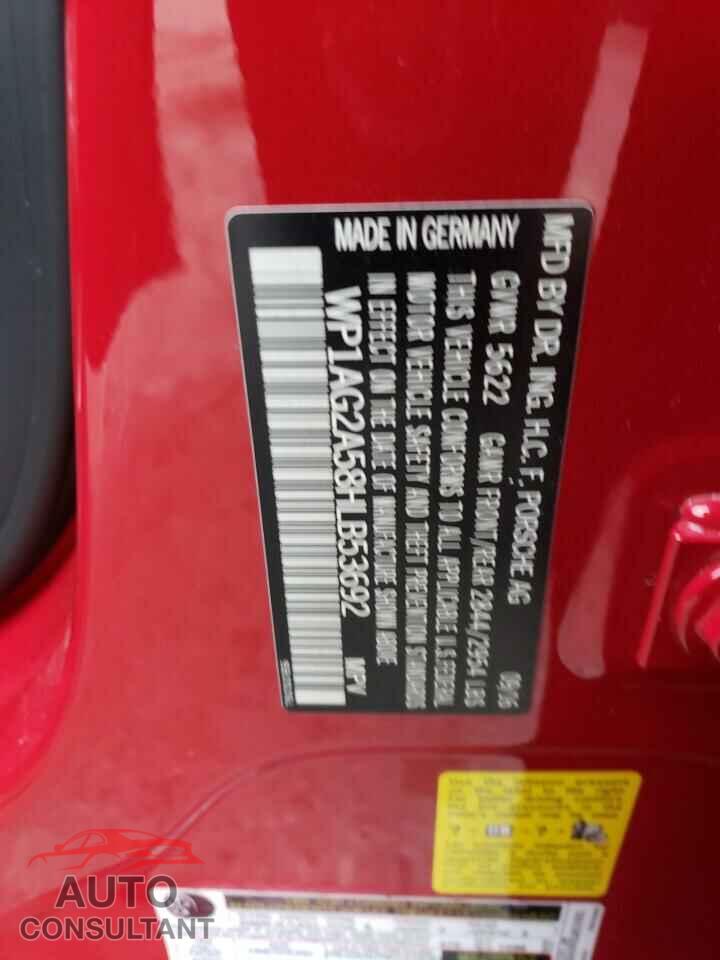 PORSCHE MACAN 2017 - WP1AG2A58HLB53692
