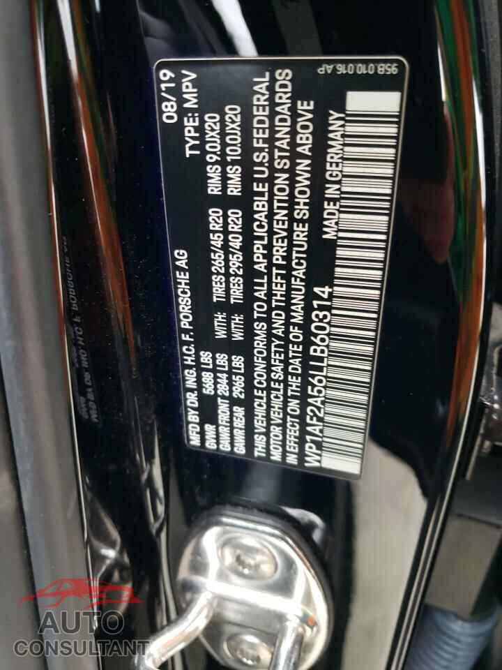 PORSCHE MACAN 2020 - WP1AF2A56LLB60314