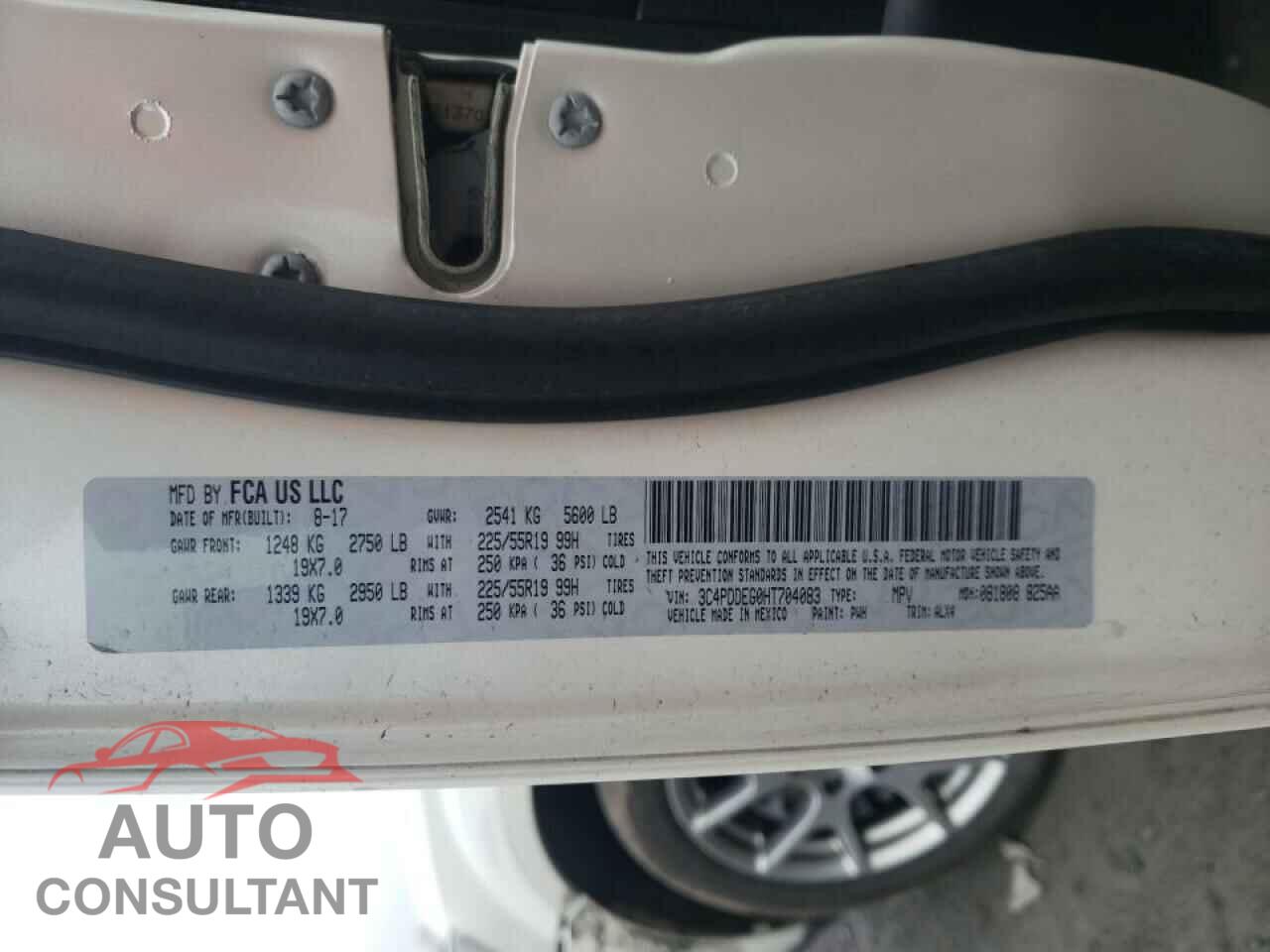 DODGE JOURNEY 2017 - 3C4PDDEG0HT704083