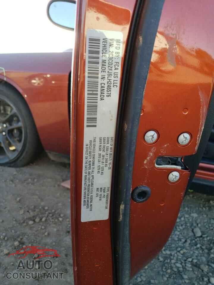 DODGE CHALLENGER 2020 - 2C3CDZFJ6LH246576