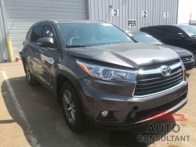 TOYOTA HIGHLANDER 2015 - 5TDJKRFH2FS178904