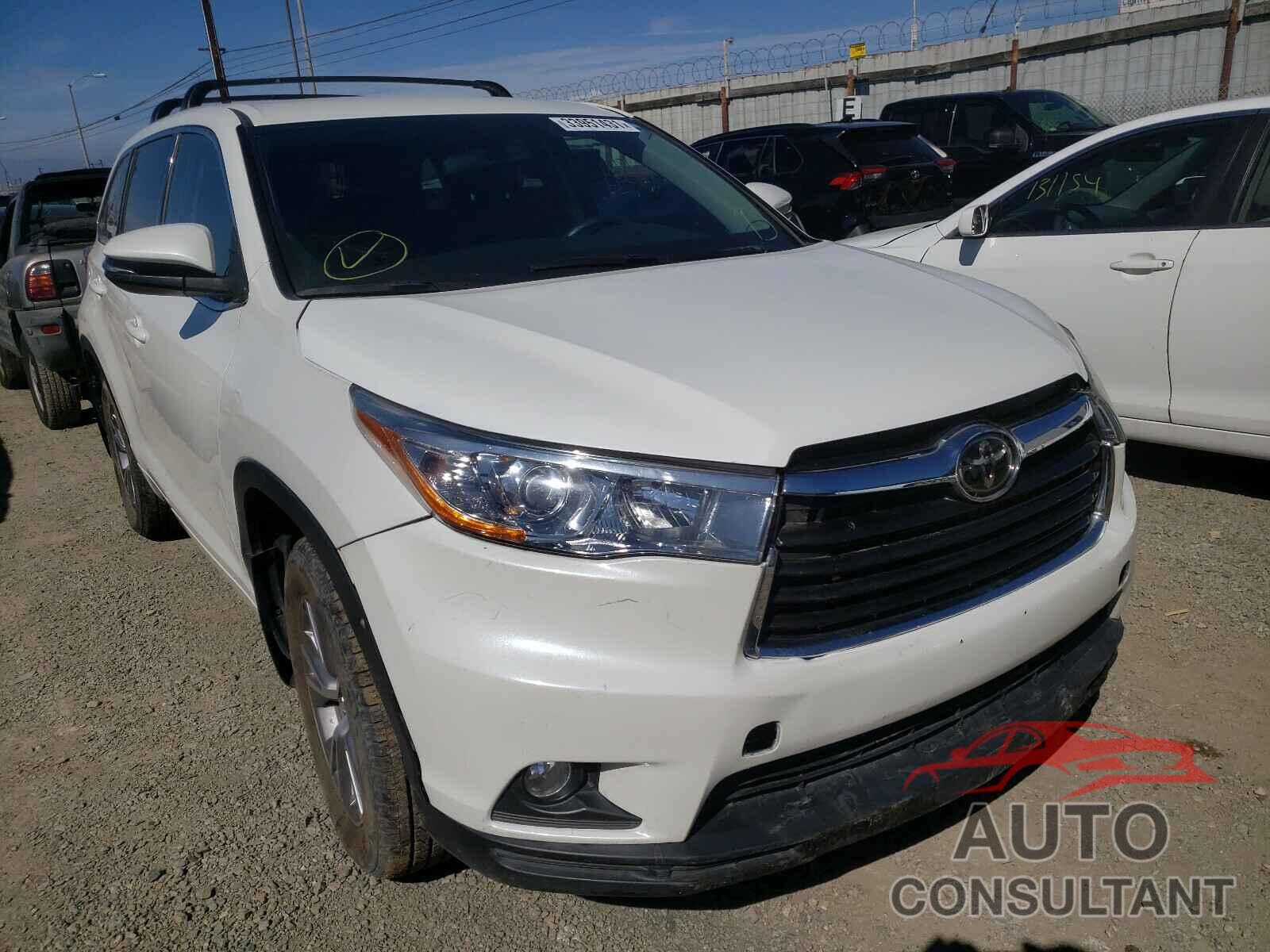 TOYOTA HIGHLANDER 2016 - 5TDBKRFH6GS328678