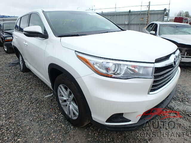 TOYOTA HIGHLANDER 2015 - 5TDZKRFH9FS097479