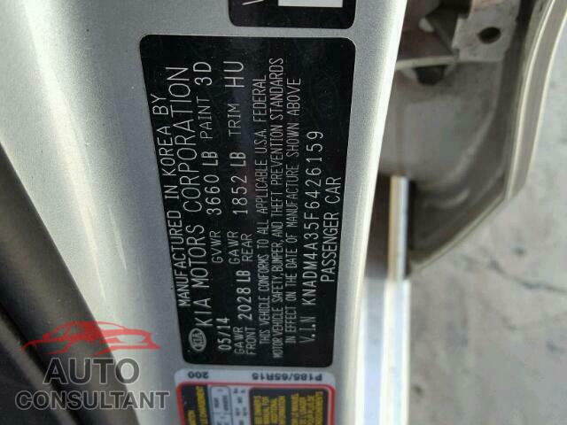 KIA RIO 2015 - KNADM4A35F6426159