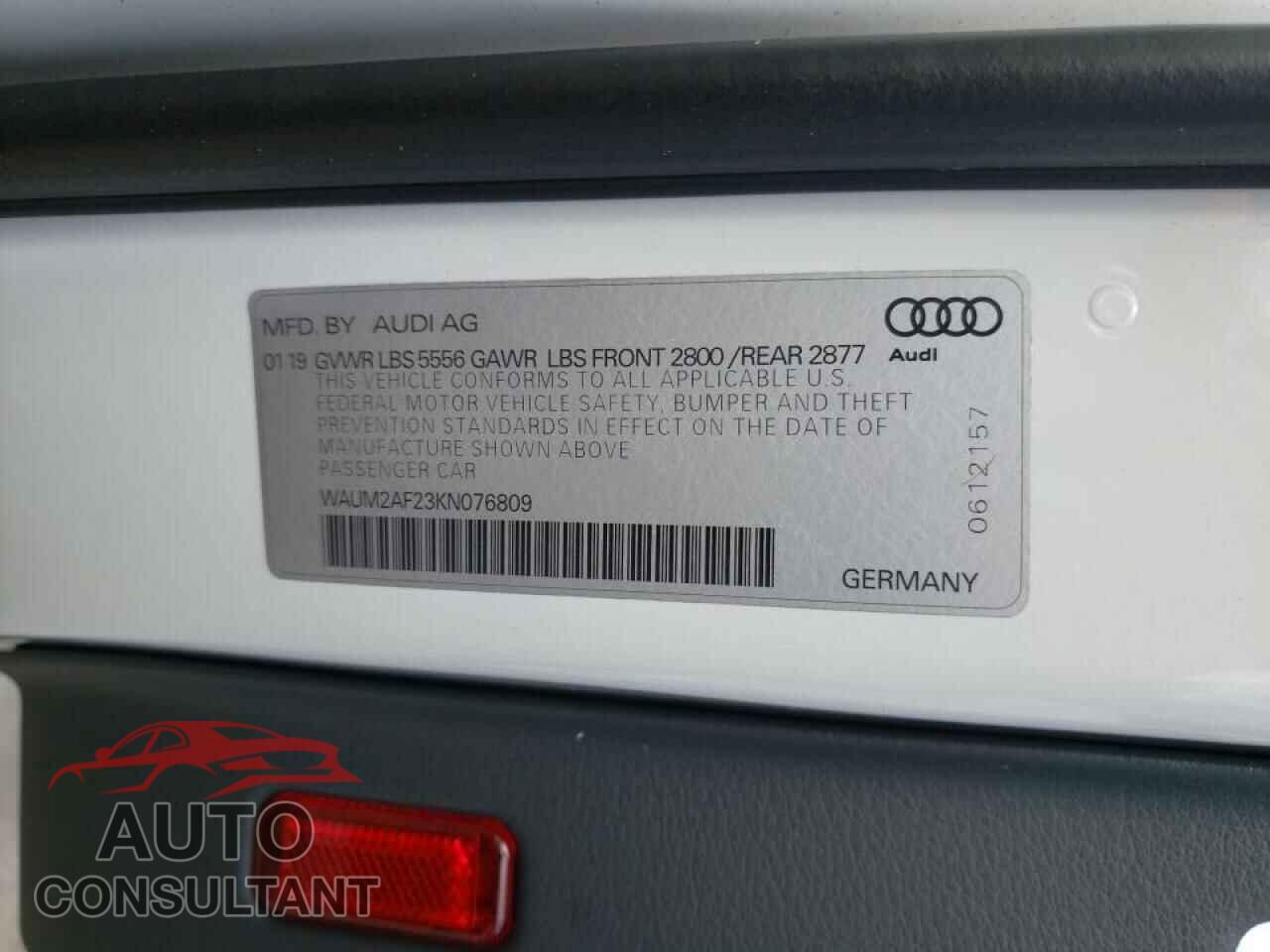 AUDI A6 2019 - WAUM2AF23KN076809
