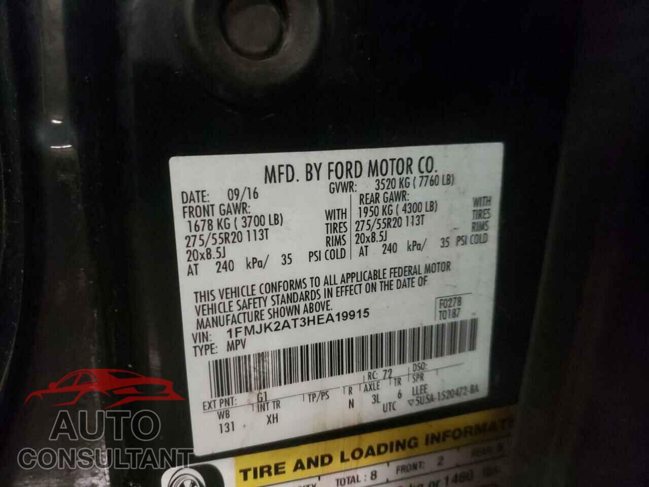 FORD EXPEDITION 2017 - 1FMJK2AT3HEA19915