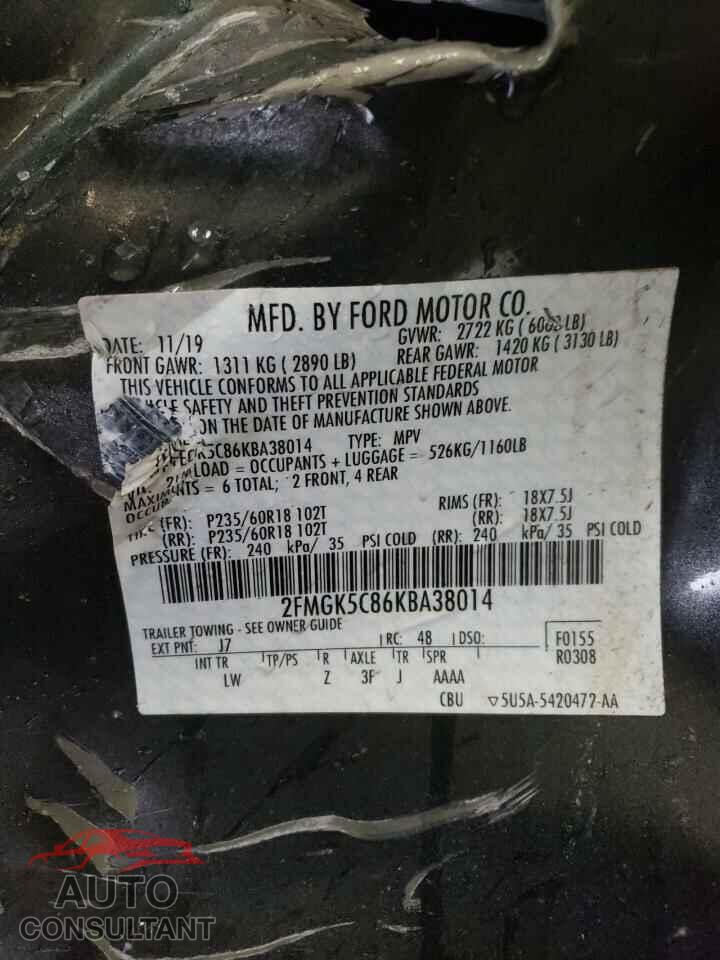 FORD FLEX 2019 - 2FMGK5C86KBA38014