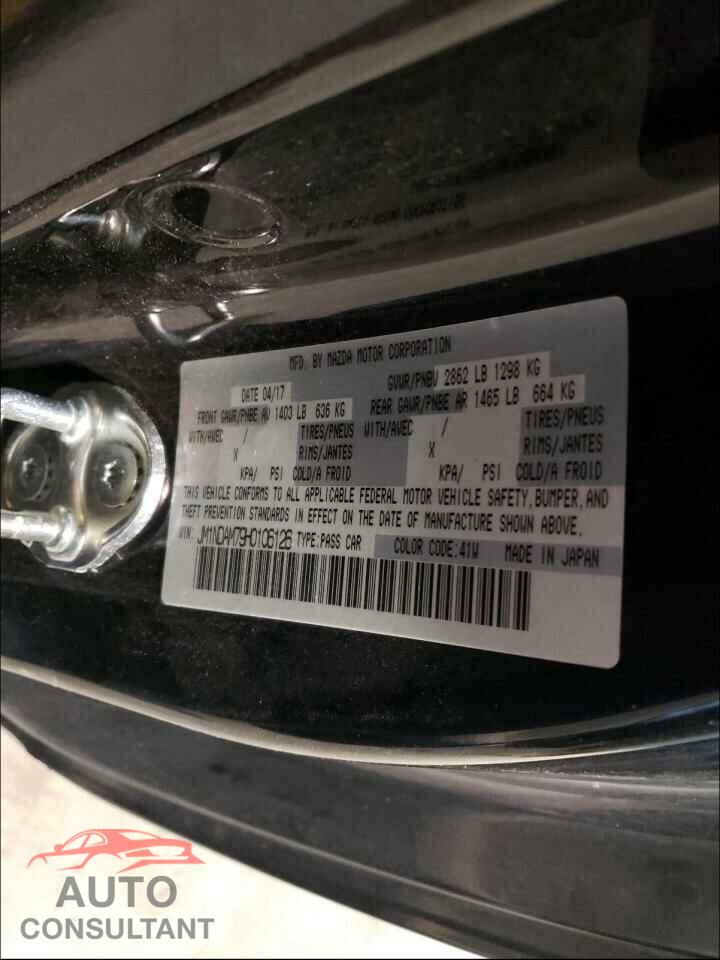 MAZDA MX5 2017 - JM1NDAM79H0106126