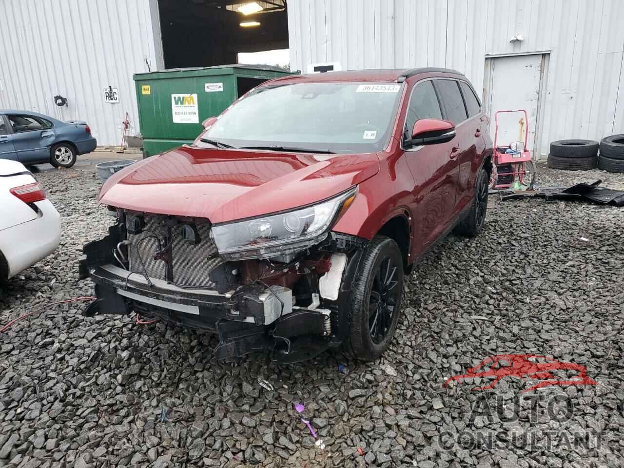 TOYOTA HIGHLANDER 2019 - 5TDJZRFH4KS629420