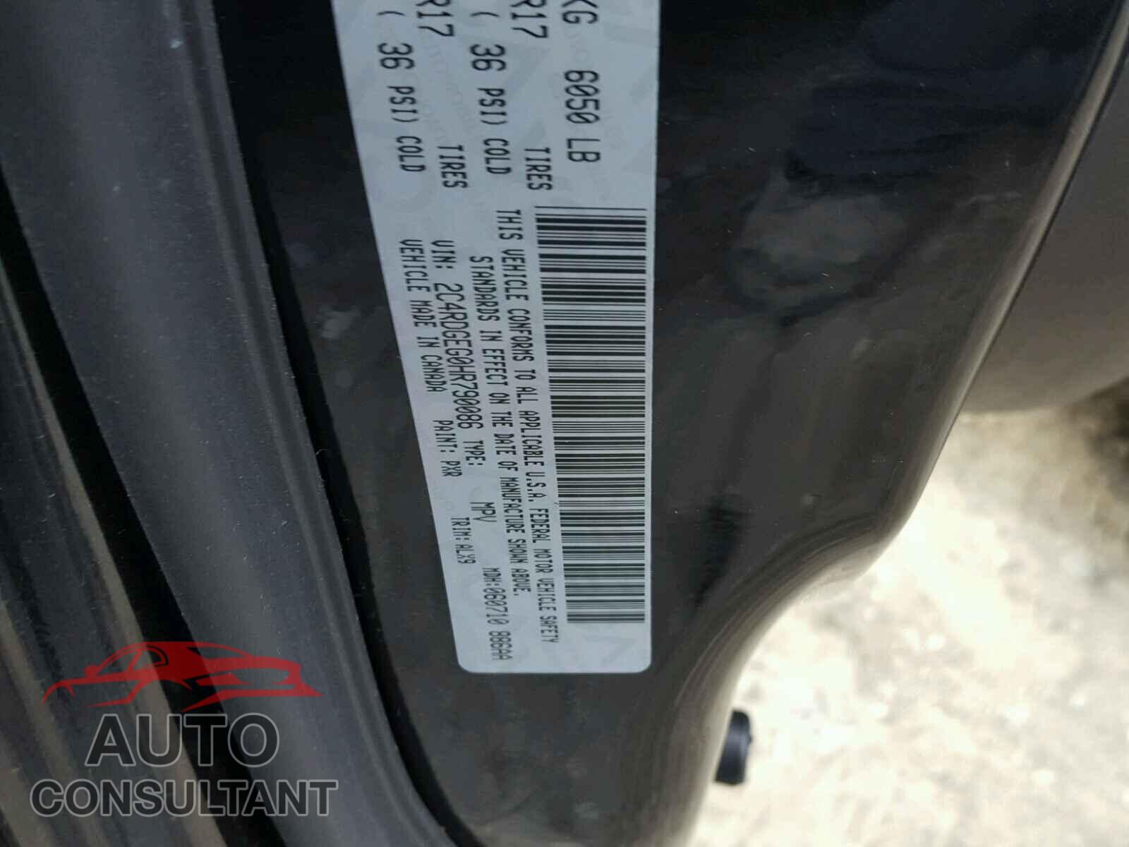 DODGE CARAVAN 2017 - 2C4RDGEG0HR790086