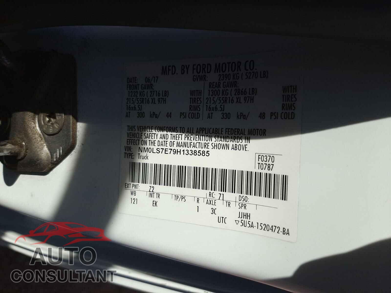 FORD TRANSIT CO 2017 - NM0LS7E79H1338585