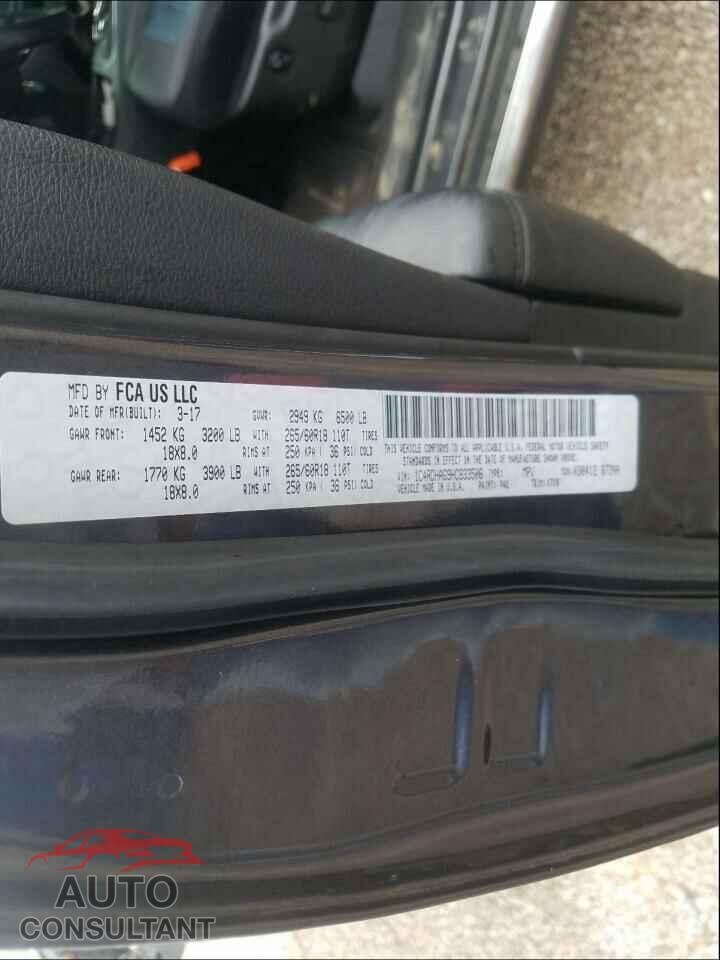 DODGE DURANGO 2017 - 1C4RDHAG9HC833506