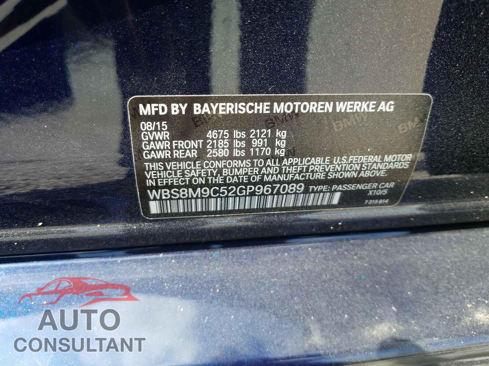 BMW M3 2016 - WBS8M9C52GP967089