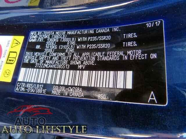 LEXUS RX350 2017 - 2T2ZZMCA4HC085513