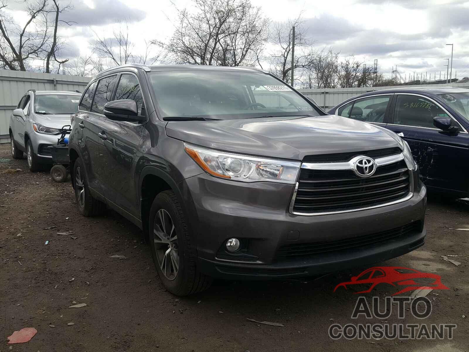 TOYOTA HIGHLANDER 2016 - 5TDJKRFH1GS256588