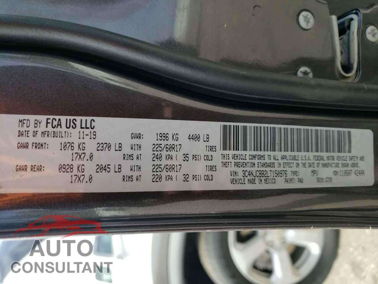 JEEP COMPASS 2020 - 3C4NJCBB2LT150976