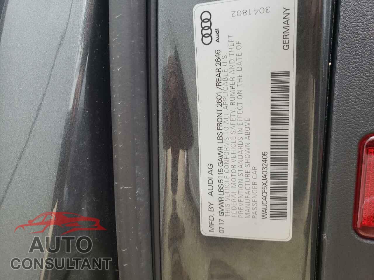 AUDI S5/RS5 2018 - WAUC4CF5XJA032405