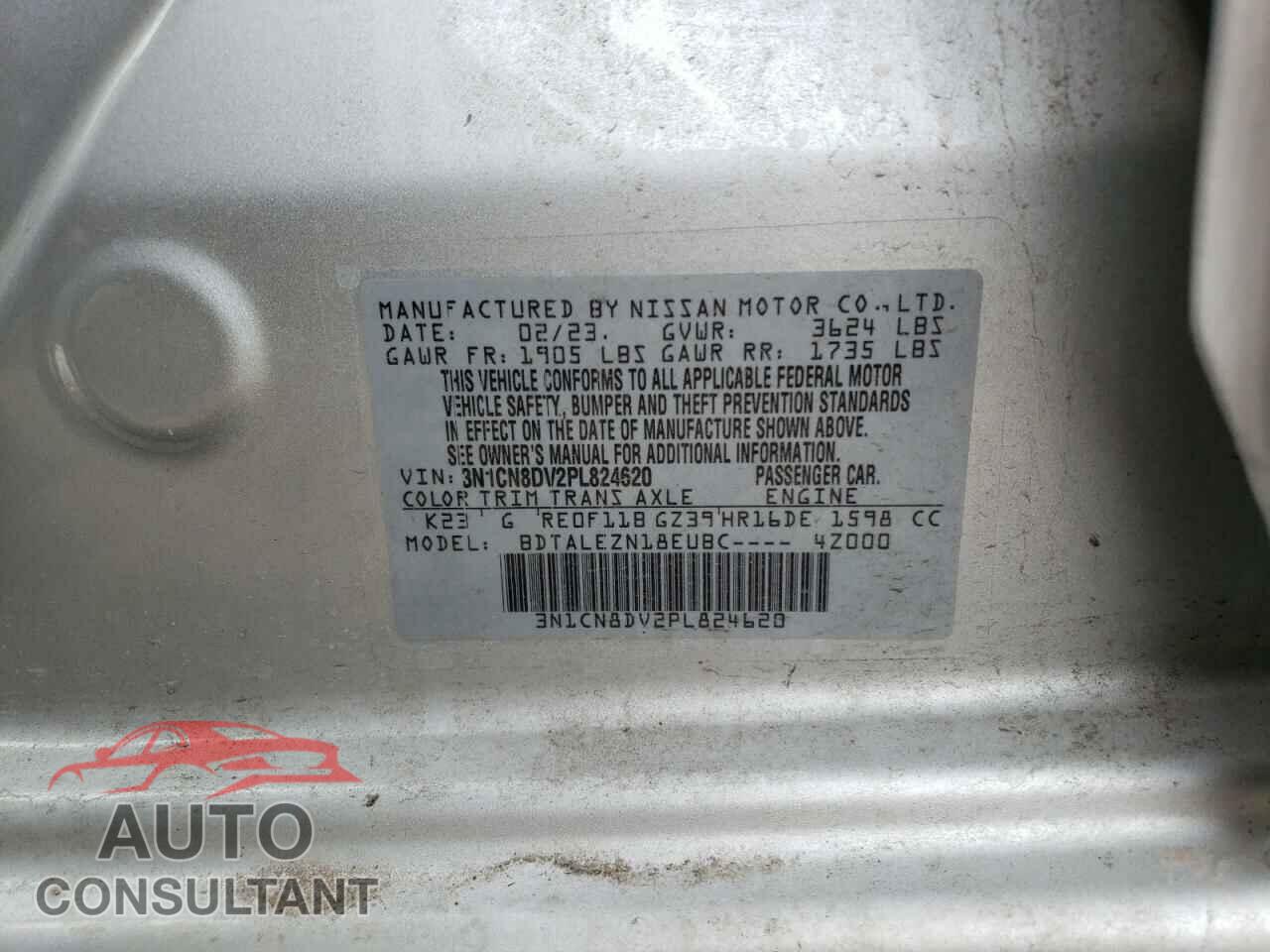 NISSAN VERSA 2023 - 3N1CN8DV2PL824620