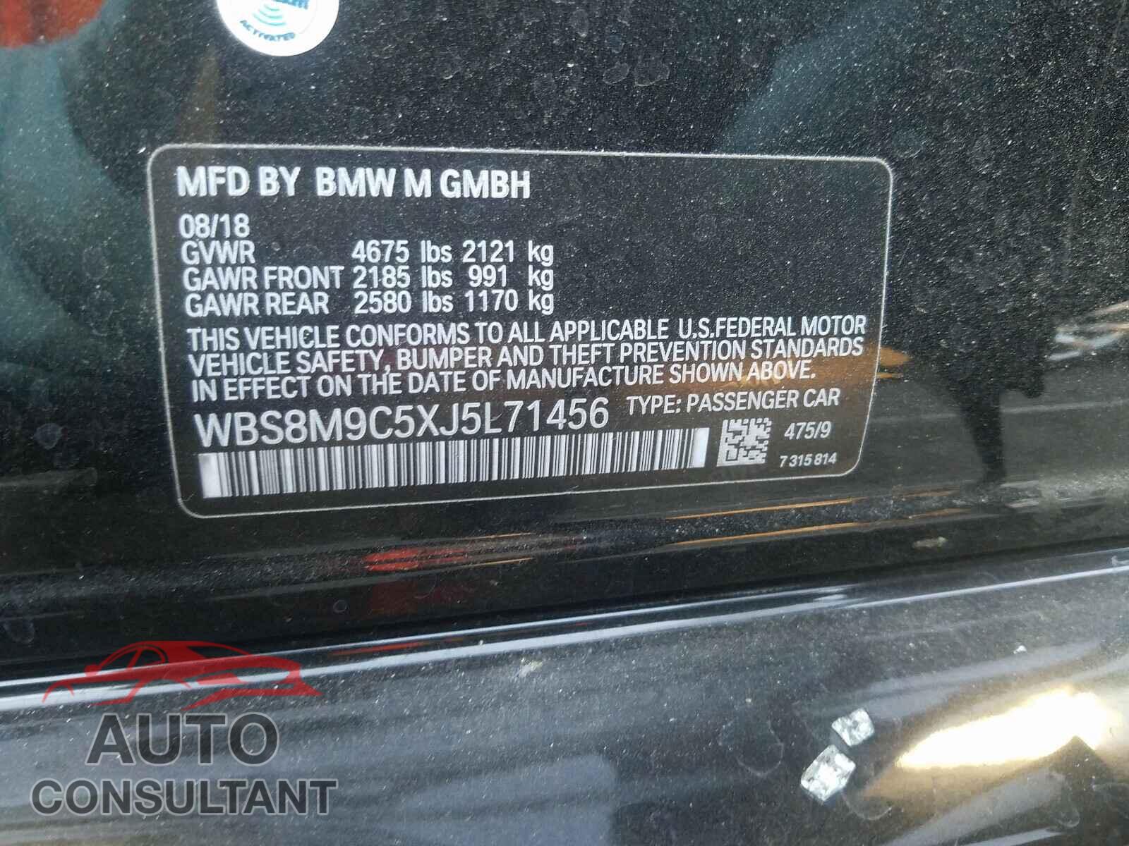 BMW M3 2018 - WBS8M9C5XJ5L71456