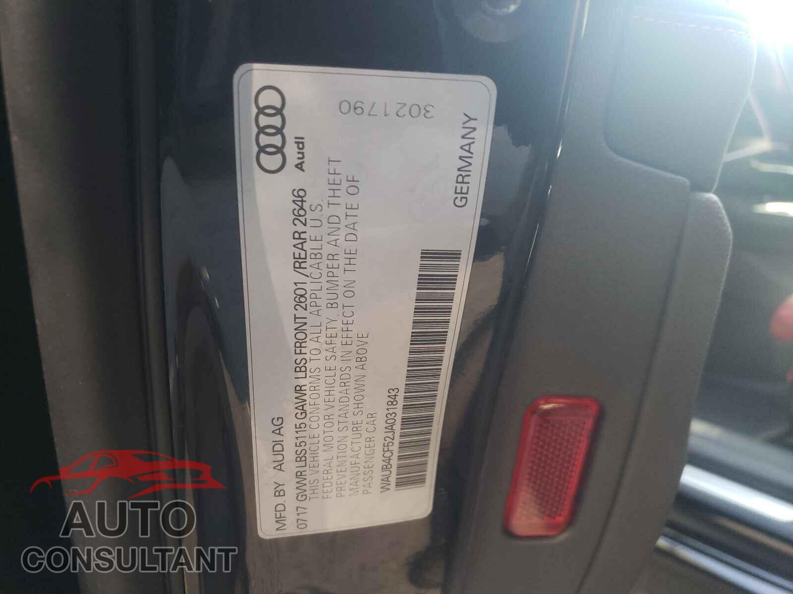 AUDI S5/RS5 2018 - WAUB4CF52JA031843