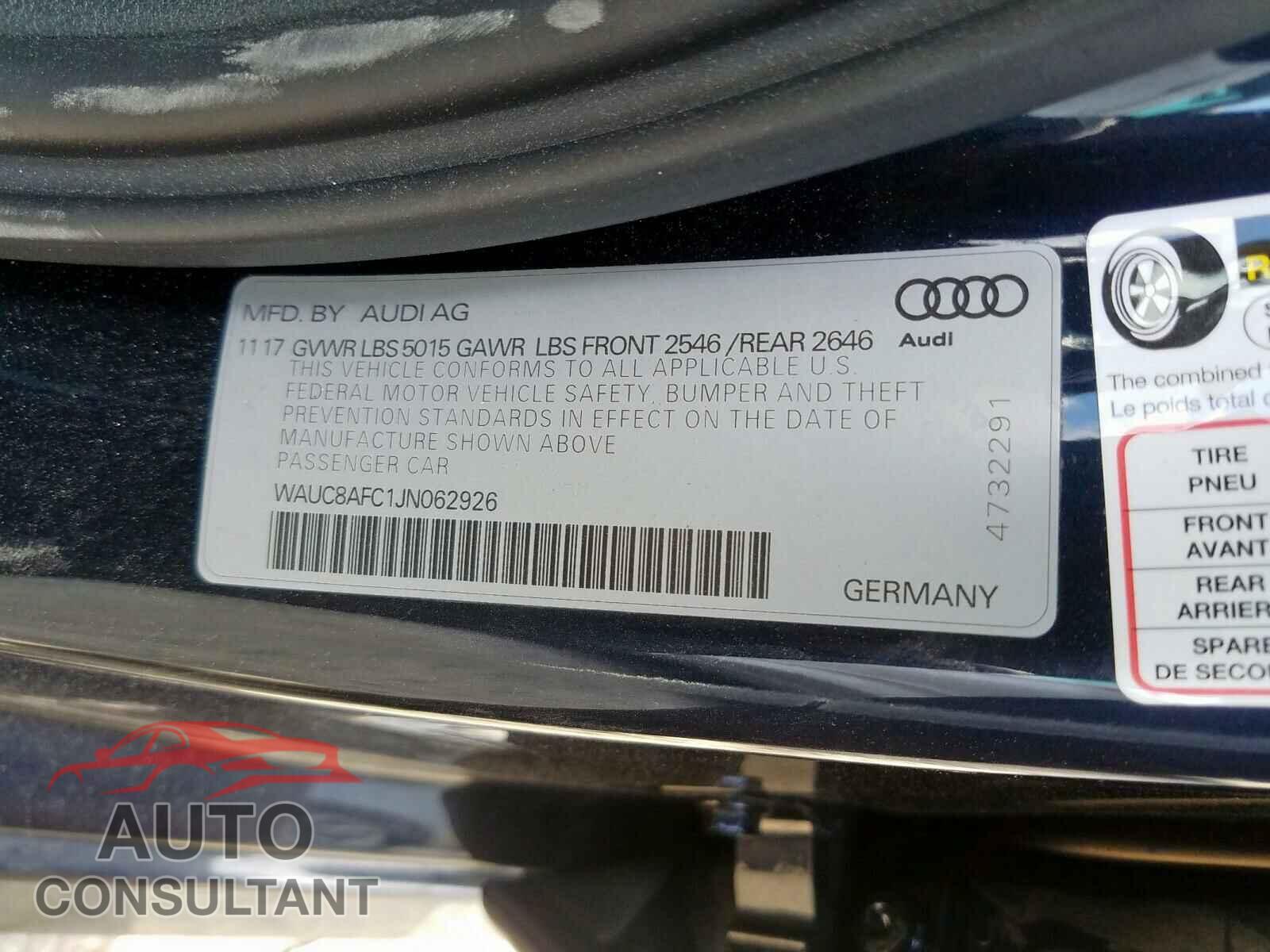 AUDI A6 2018 - 001AB7AP6KY313794