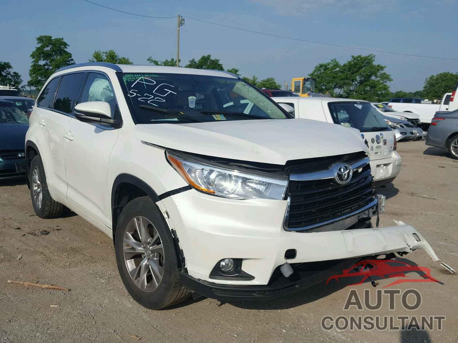TOYOTA HIGHLANDER 2015 - 5TDJKRFH4FS201874