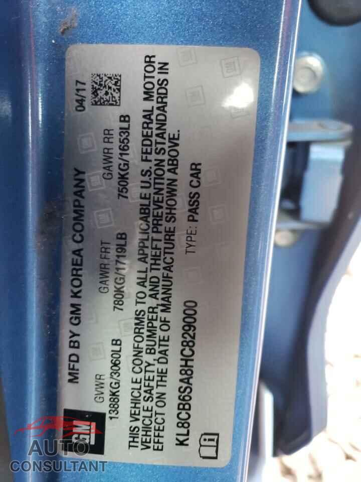 CHEVROLET SPARK 2017 - KL8CB6SA8HC829000