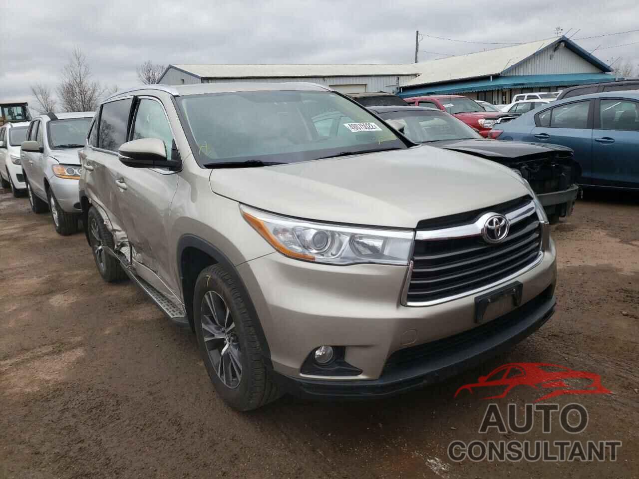 TOYOTA HIGHLANDER 2016 - 5TDJKRFH0GS502224