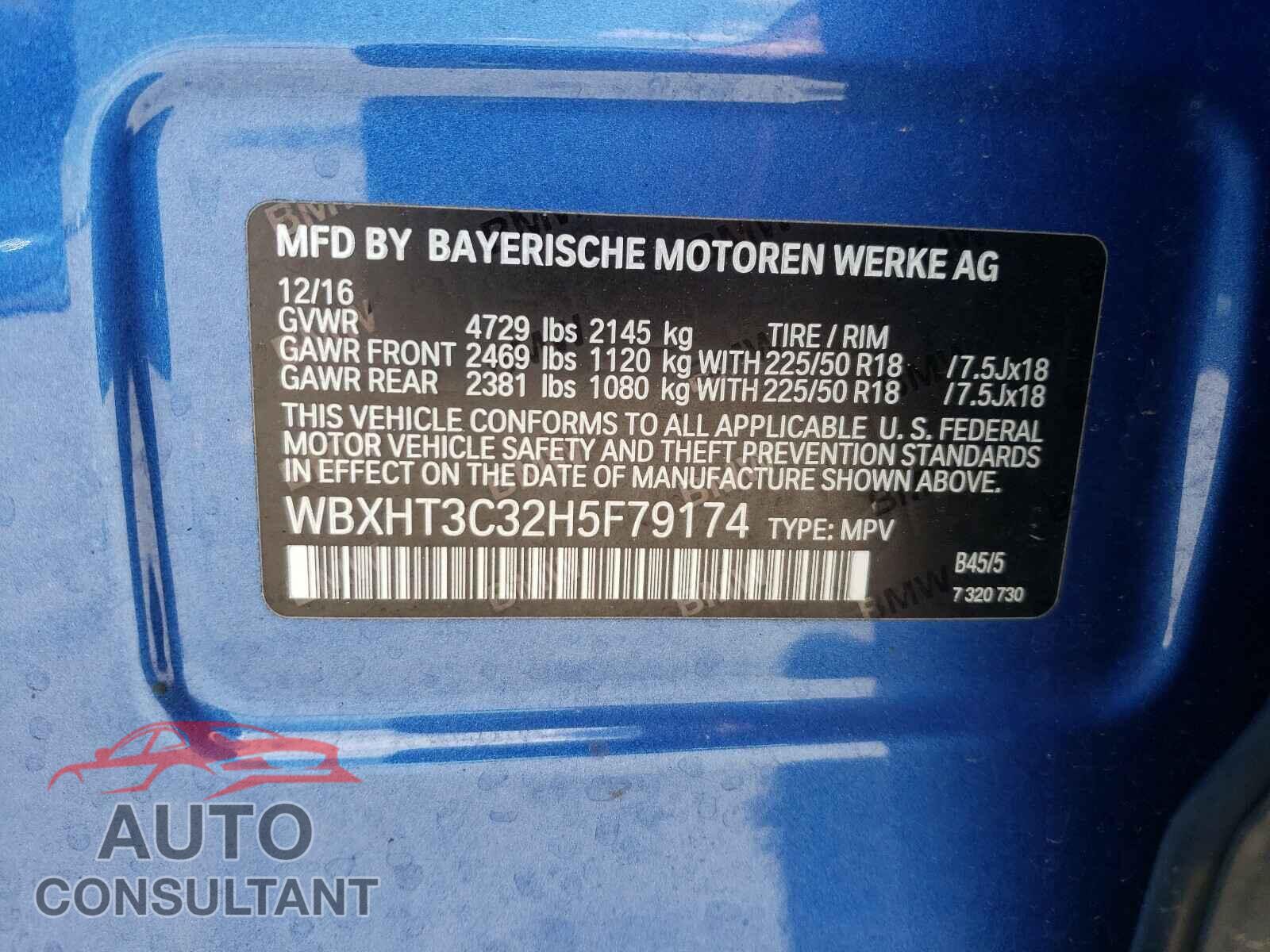 BMW X1 2017 - WBXHT3C32H5F79174