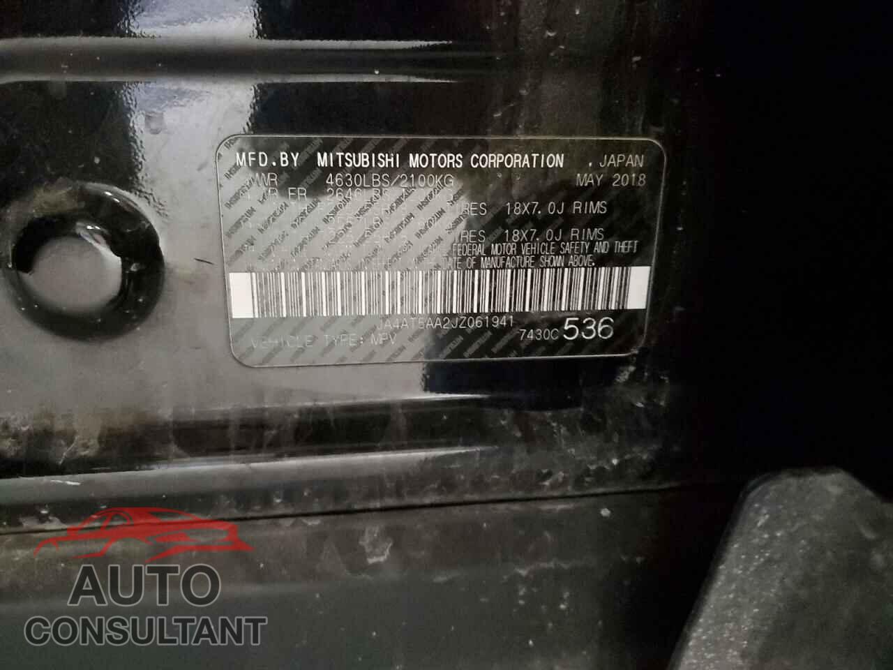 MITSUBISHI ECLIPSE 2018 - JA4AT5AA2JZ061941