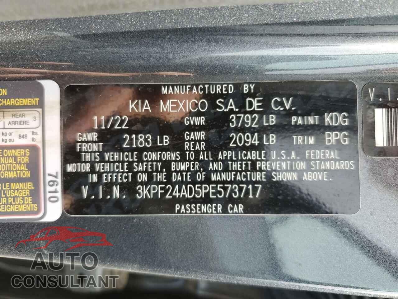 KIA FORTE 2023 - 3KPF24AD5PE573717