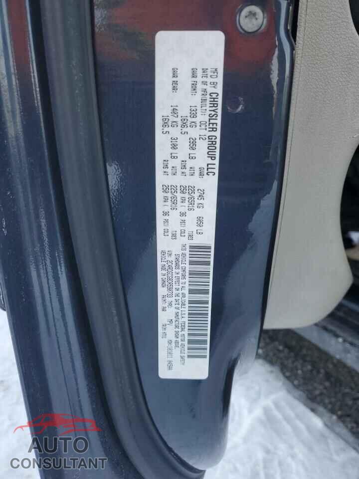 DODGE CARAVAN 2013 - 2C4RDGCG8DR590733
