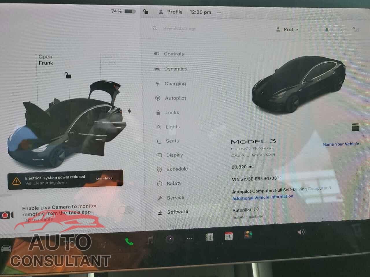 TESLA MODEL 3 2018 - 5YJ3E1EB5JF170372