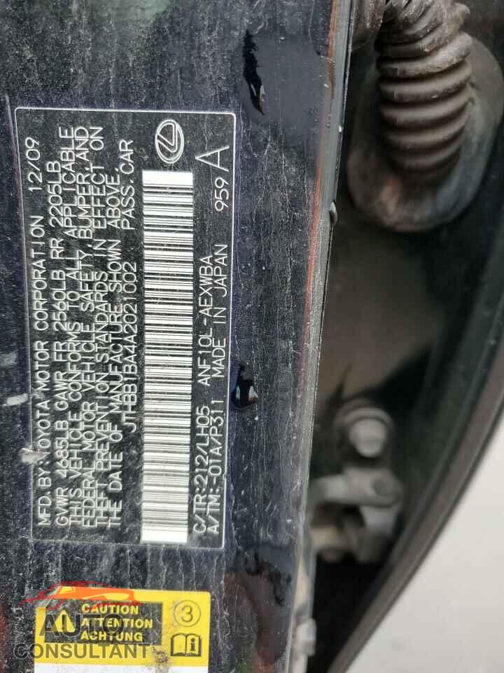 LEXUS HS 2010 - JTHBB1BA4A2021002