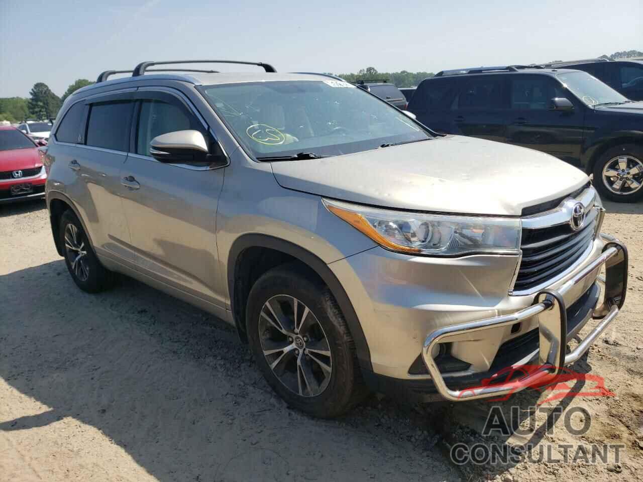 TOYOTA HIGHLANDER 2016 - 5TDJKRFH4GS287785