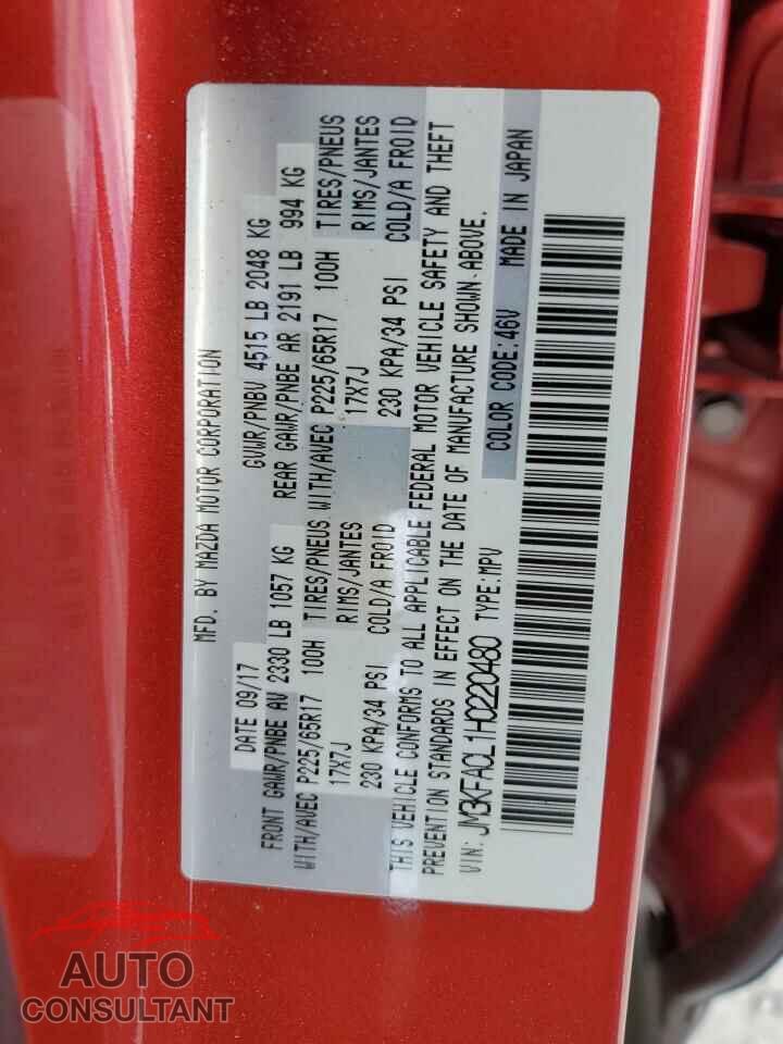 MAZDA CX-5 2017 - JM3KFACL1H0220480
