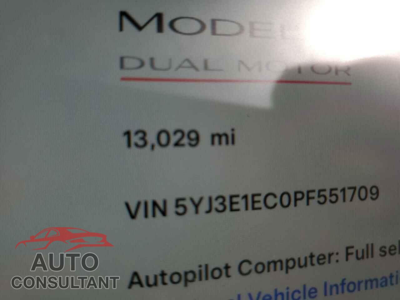 TESLA MODEL 3 2023 - 5YJ3E1EC0PF551709