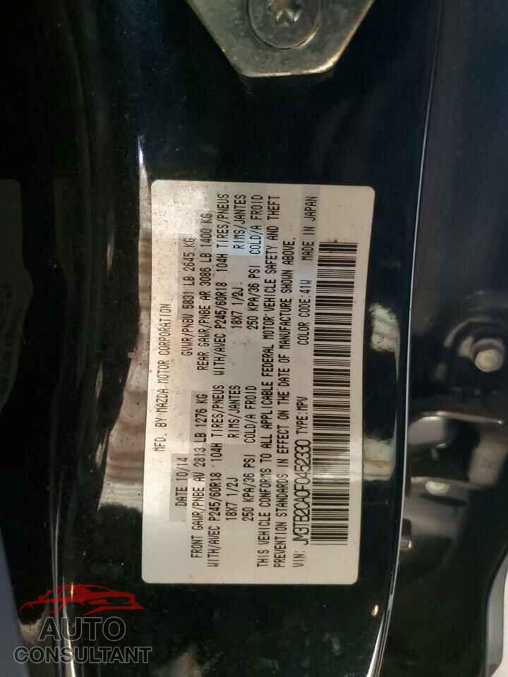 MAZDA CX-9 2015 - JM3TB2CA0F0452330