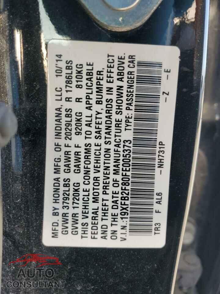 HONDA CIVIC 2015 - 19XFB2F80FE005373