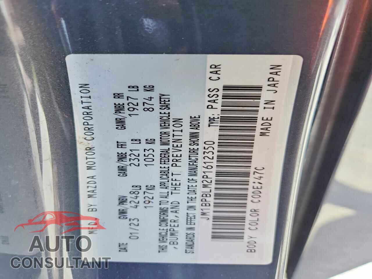 MAZDA 3 2023 - JM1BPBLM2P1612350