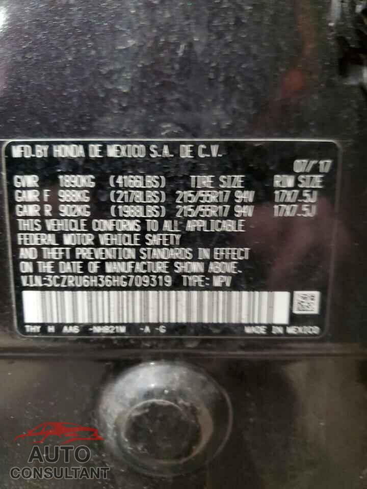HONDA HR-V 2017 - 3CZRU6H36HG709319