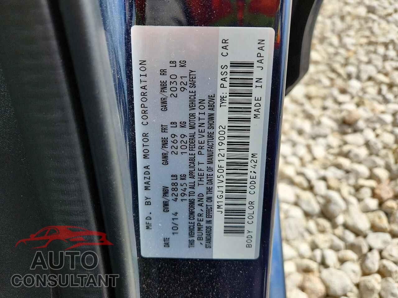 MAZDA 6 2015 - JM1GJ1V50F1219002