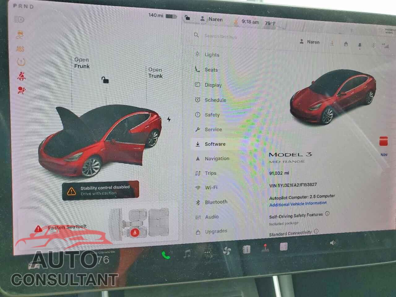 TESLA MODEL 3 2018 - 5YJ3E1EA2JF153827