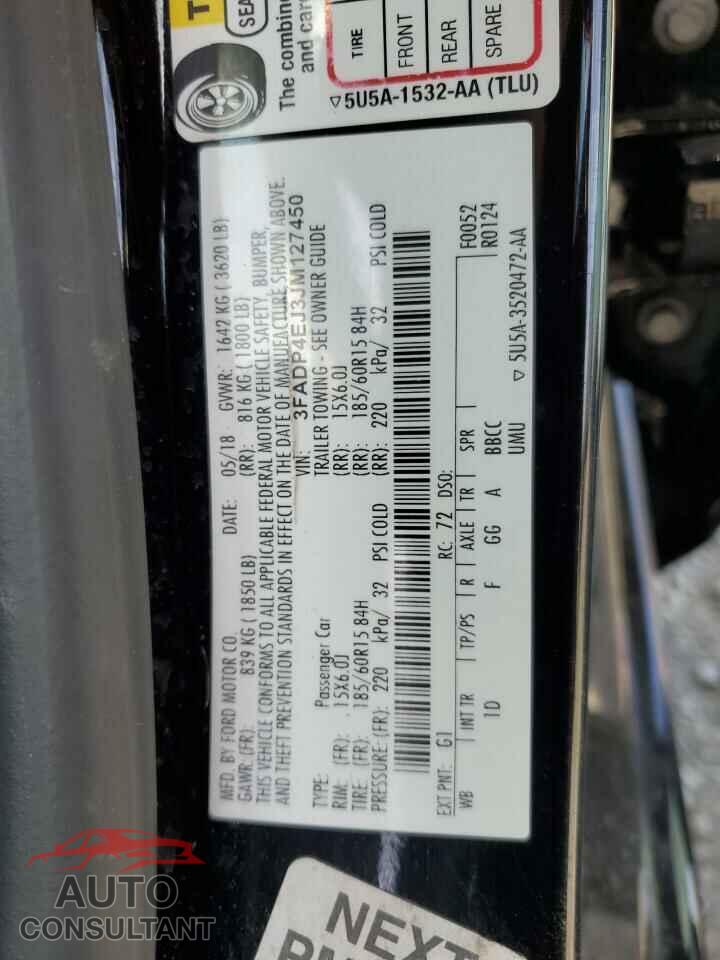 FORD FIESTA 2018 - 3FADP4EJ3JM127450