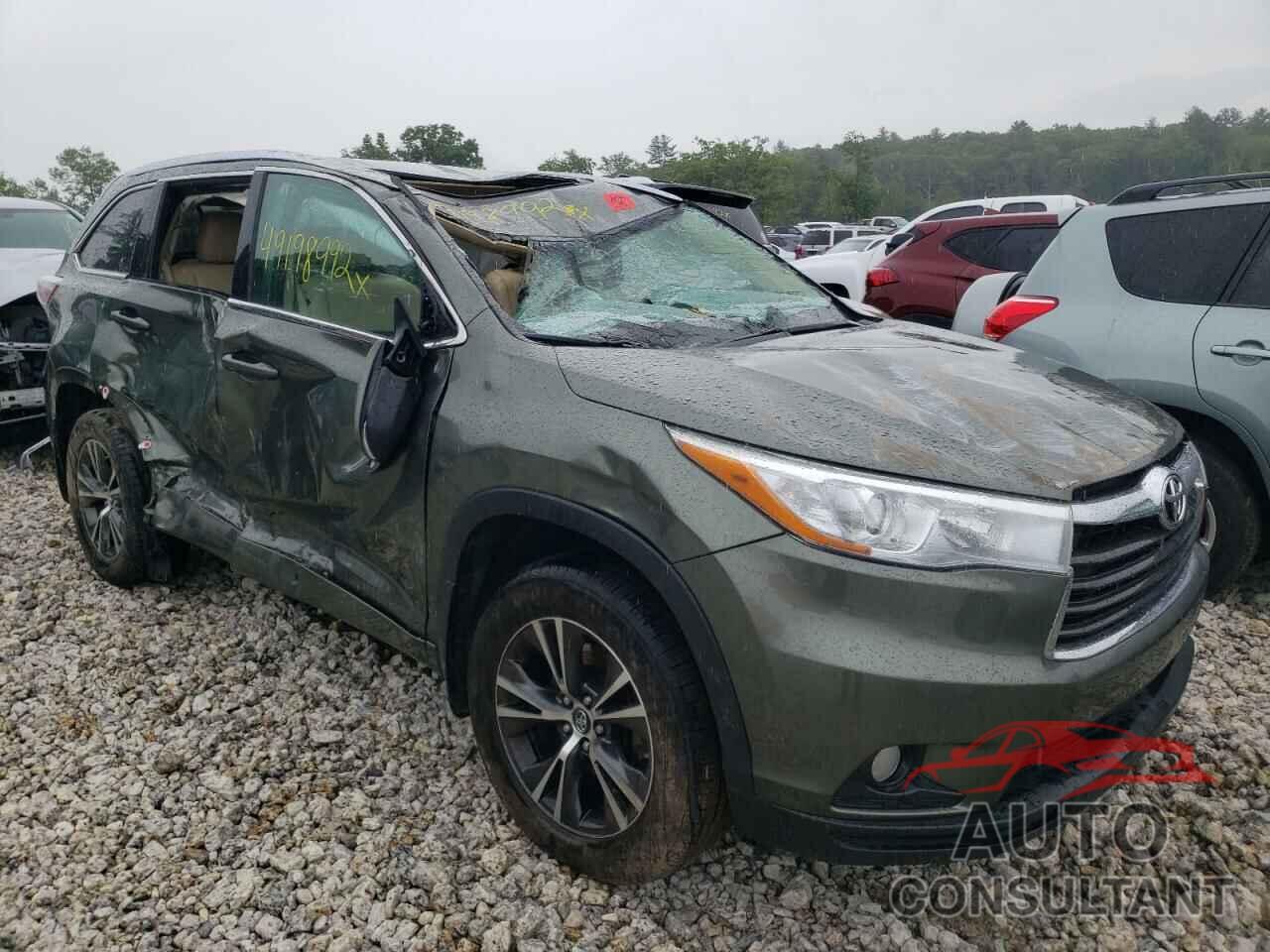 TOYOTA HIGHLANDER 2016 - 5TDJKRFHXGS346225