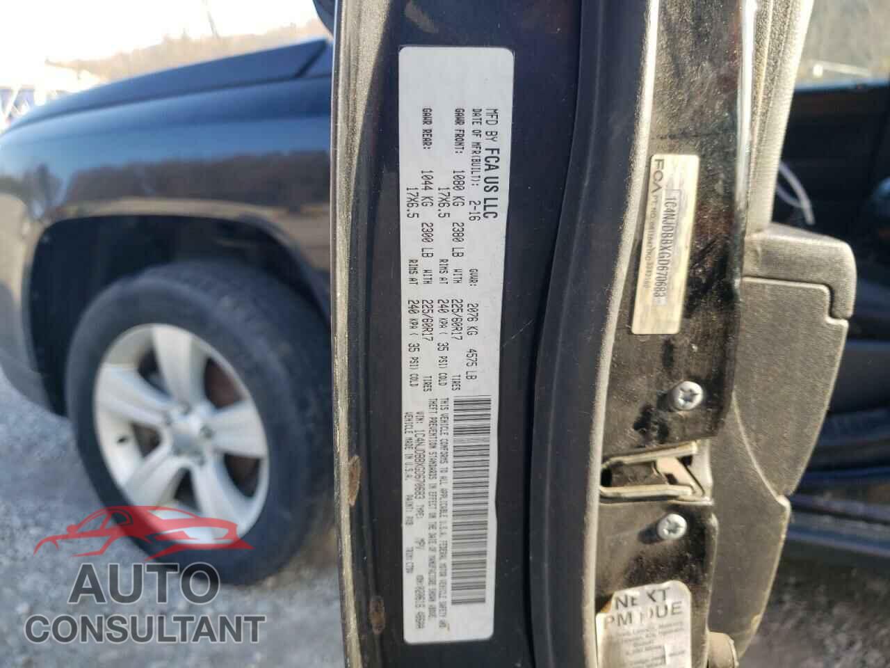 JEEP COMPASS 2016 - 1C4NJDBBXGD670683