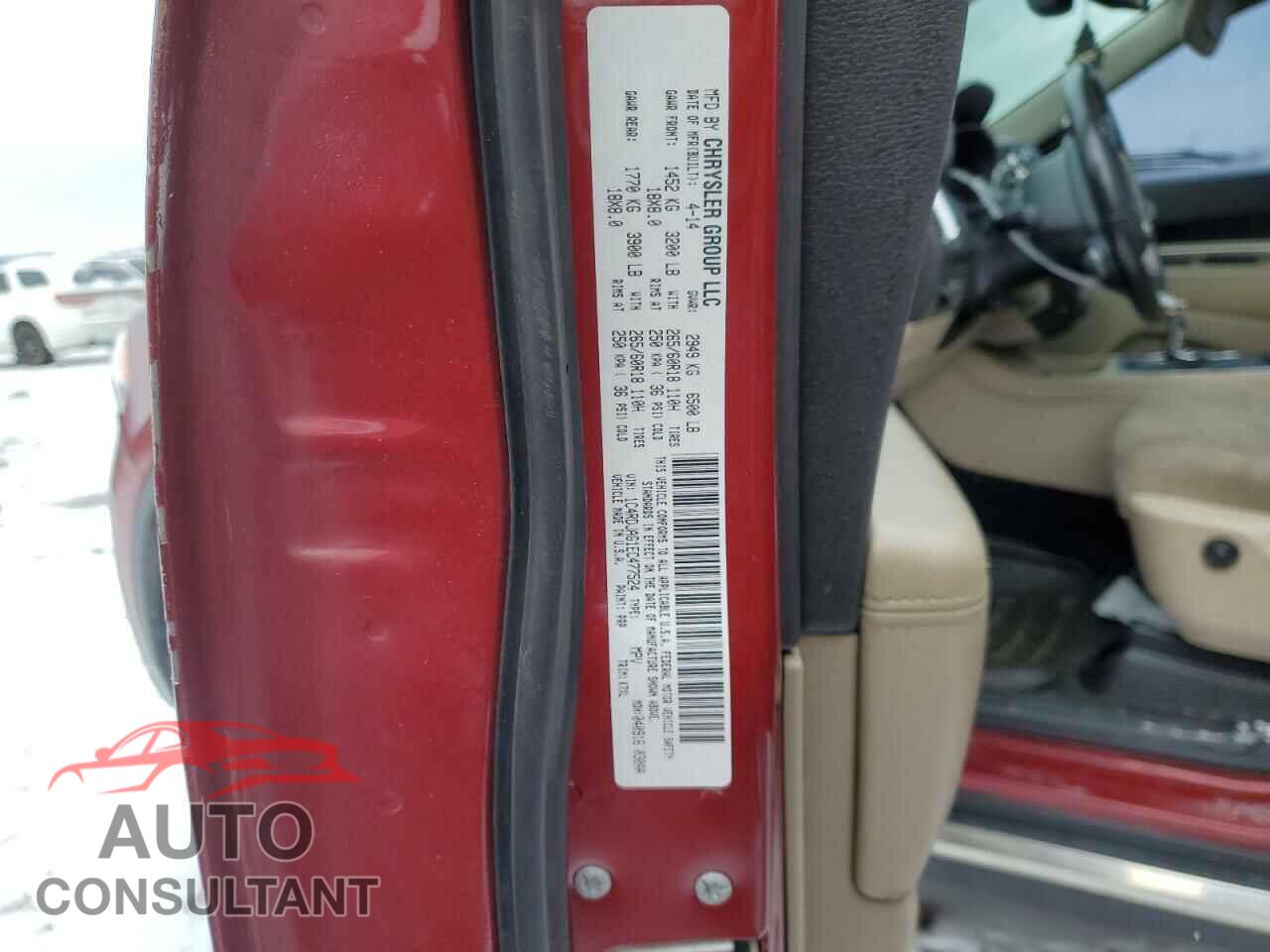 DODGE DURANGO 2014 - 1C4RDJAG1EC477524