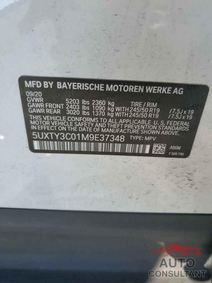 BMW X3 2021 - 5UXTY3C01M9E37348